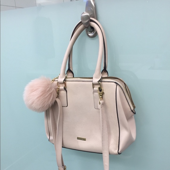 Aldo Handbags - Pink Roomy Aldo Purse with attached Pink Pom Pom